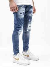 NODP Randomly Distressed Blue Jeans